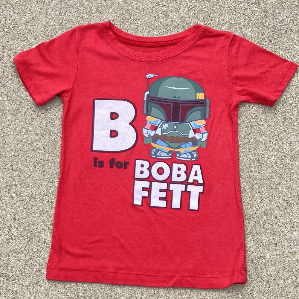 Star Wars B is for Boba Fett toddler T-Shirt Size 4t